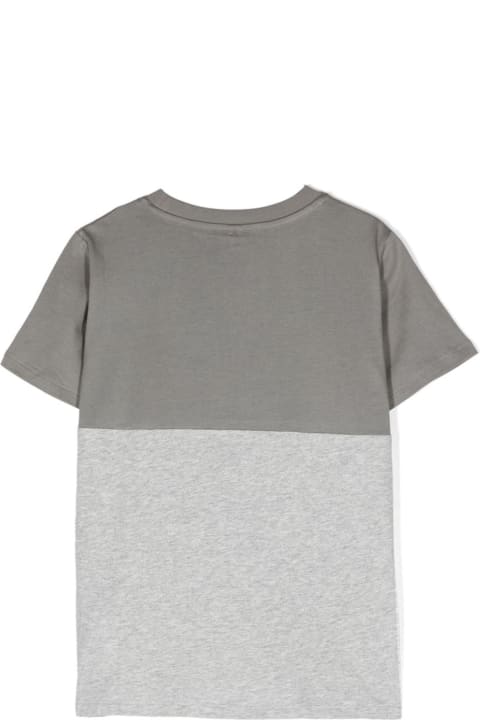 ボーイズ Stella McCartney KidsのTシャツ＆ポロシャツ Stella McCartney Kids Shark Face Colourblock T-shirt In Grey