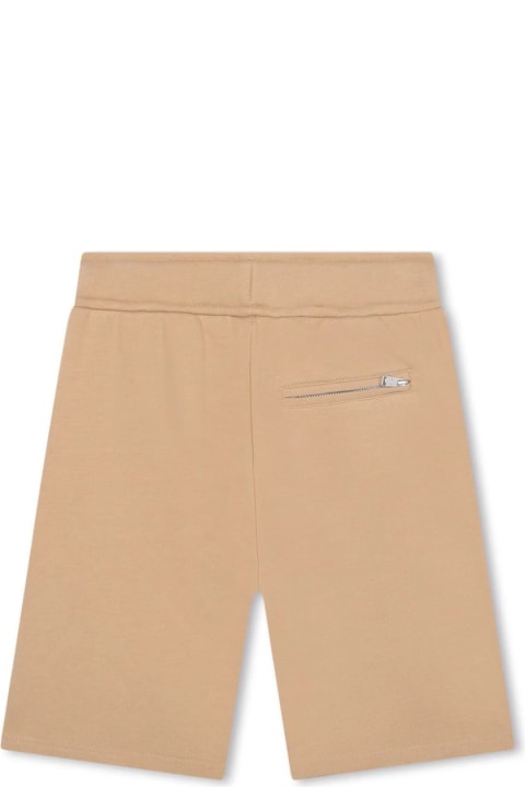 Lanvin Bottoms for Boys Lanvin Beige Shorts With Logo And 'curb' Motif
