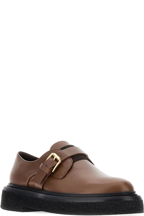 خصم على السيدات Max Mara Brown Leather Monk Strap Buckle Shoes