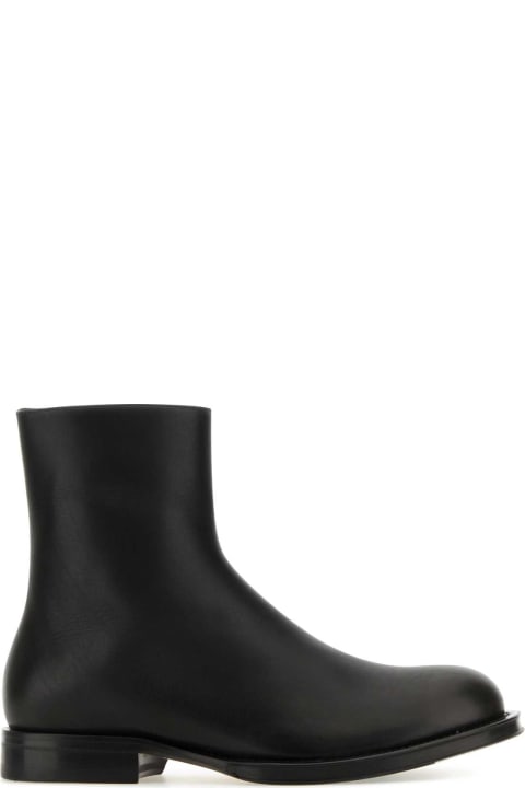 Lanvin Boots for Women Lanvin Black Leather Medley Ankle Boots