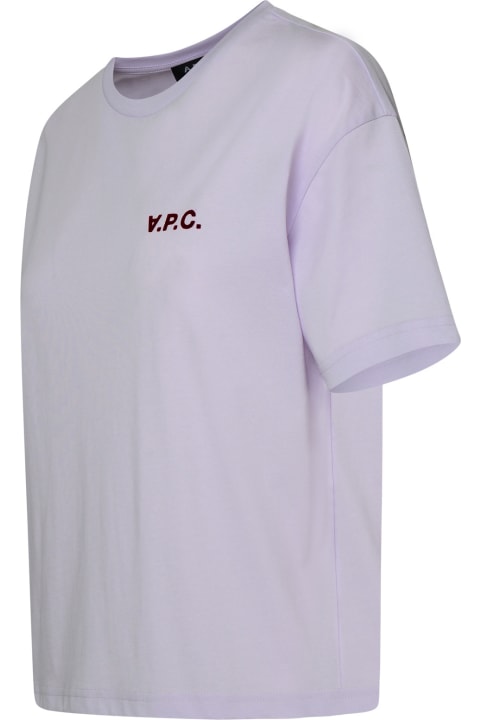 ウィメンズ A.P.C.のトップス A.P.C. Ava Lilac Cotton T-shirt