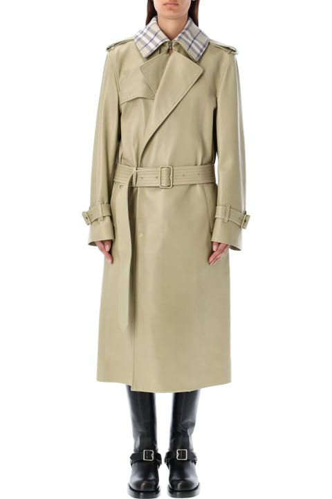 Fashion for Women Burberry London Long Leather Trench Coat