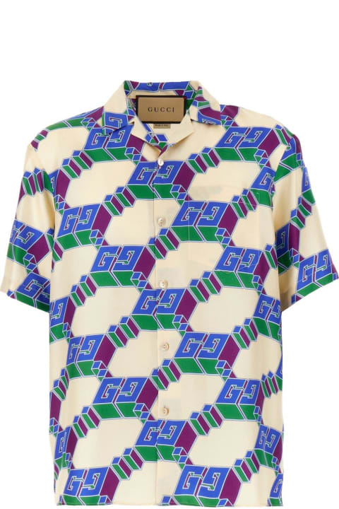 Sale for Men Gucci 3d Gg Print Shirt