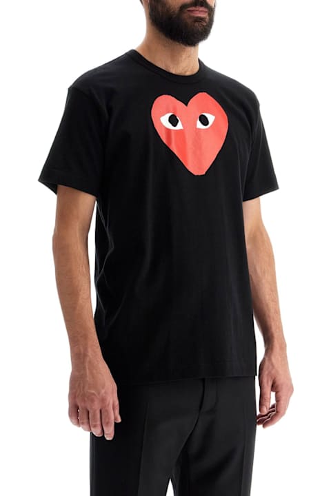 Comme des Garçons Play Topwear for Men Comme des Garçons Play Heart Print Unisex T-shirt