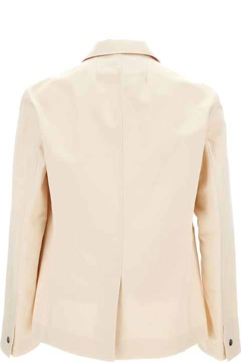 Jacquemus Coats & Jackets for Men Jacquemus 'la Veste Jean' Beige Single-breasted Jacket With D Ring Detail In Cotton And Linen Man