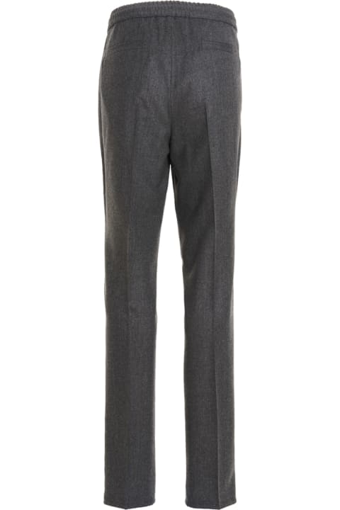 Wool Trousers With Front Pleats
