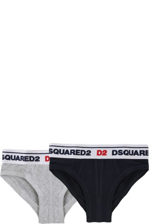 Dsquared2 Kids Dsquared2 Pack Of 2 Stretch Jersey Slip
