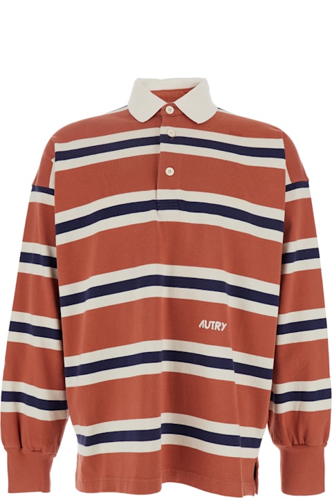 【送料&関税込】Autry Orange Polo Shirt Autry Orange Polo Shirt | italist