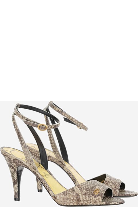 Valentino Garavani لـ Women Valentino Garavani Python Heeled Shoe