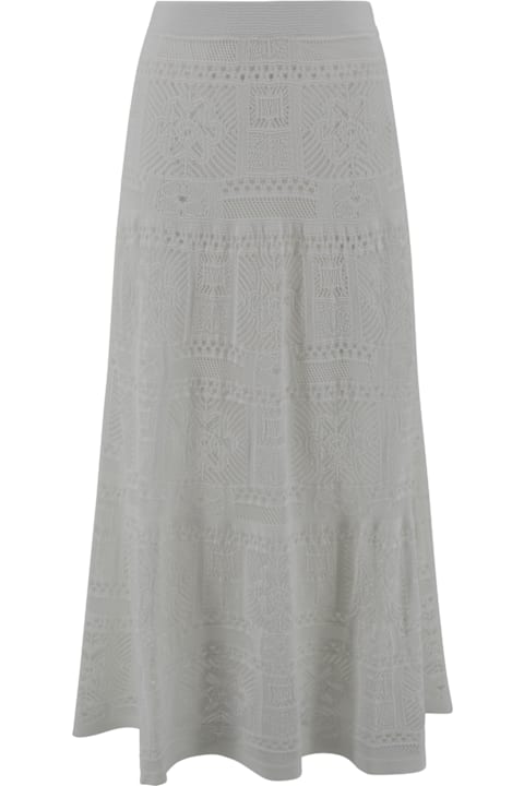 D.Exterior Clothing for Women D.Exterior Patchwork Long Skirt