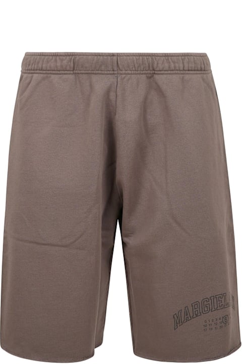 MM6 Maison Margiela for Men MM6 Maison Margiela Number Motif Distressed Shorts