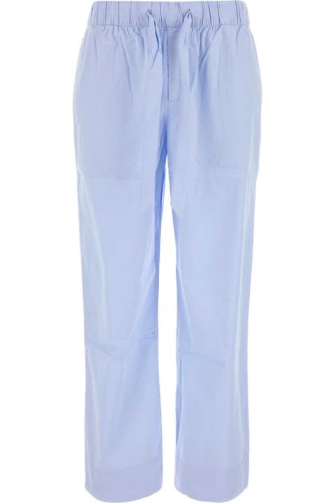 Tekla Pants for Men Tekla Light Blue Cotton Pyjama Pant