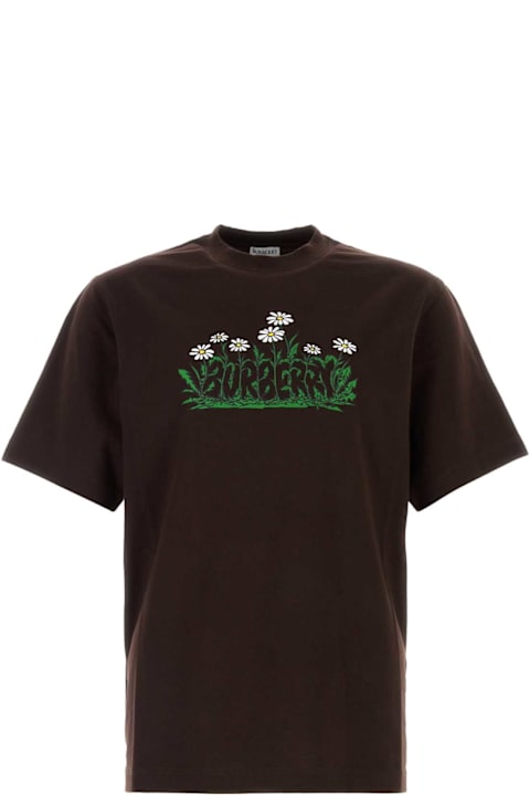 Burberry Clothing for Men Burberry Brown Cotton T-shirt