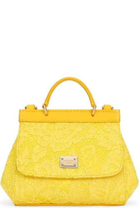 Accessories & Gifts for Baby Girls Dolce & Gabbana Yellow Sicily Mini Hand Bag