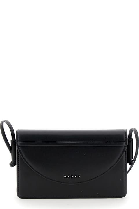 أدوات منزلية Marni Blue Crossbody Bag With Logo Print On The Front In Eco-leather Girl