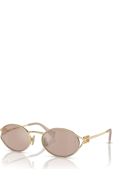 Accessories for Women Miu Miu Eyewear Mu 52ys Pale Gold Sunglasses
