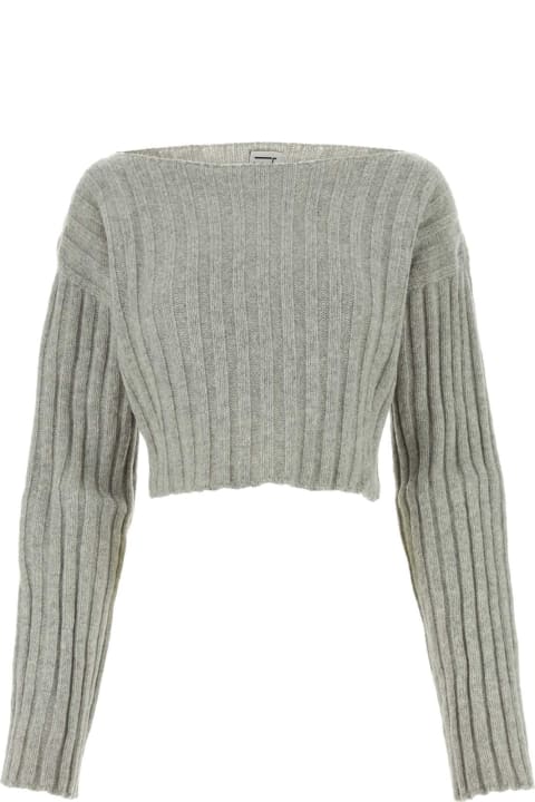 Baserange Sweaters for Women Baserange Melange Grey Wool Blend Sweater