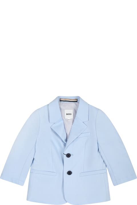 Hugo Boss Coats & Jackets for Baby Girls Hugo Boss Sky Blue Jacket For Baby Boy