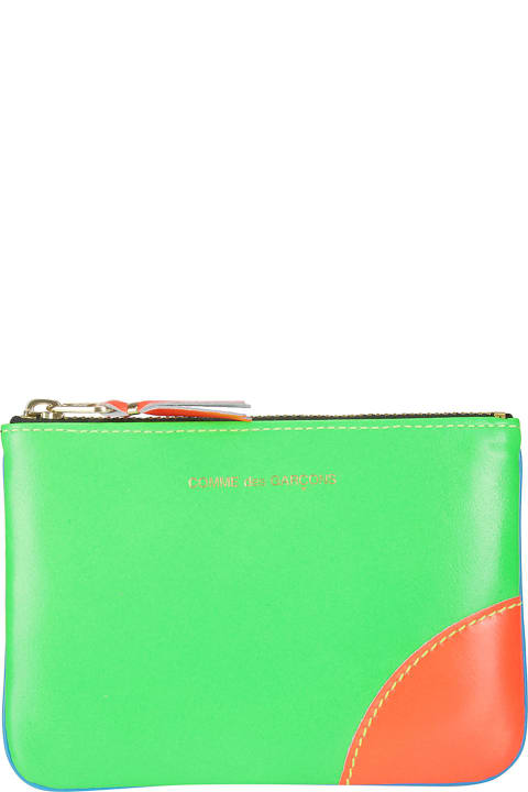 Wallets for Women Comme des Garçons Wallet Super Fluo Leather Line