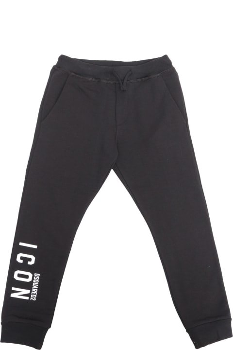 Dsquared2 Bottoms for Girls Dsquared2 Black Icon Joggers