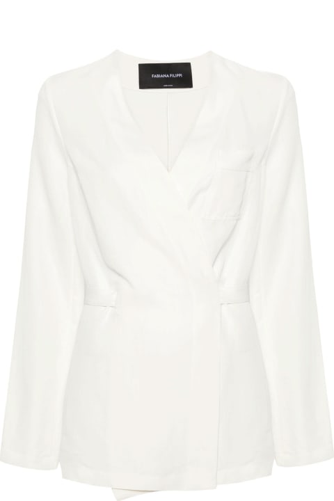 Fabiana Filippi Coats & Jackets for Women Fabiana Filippi Jacket In Optical White Poplin