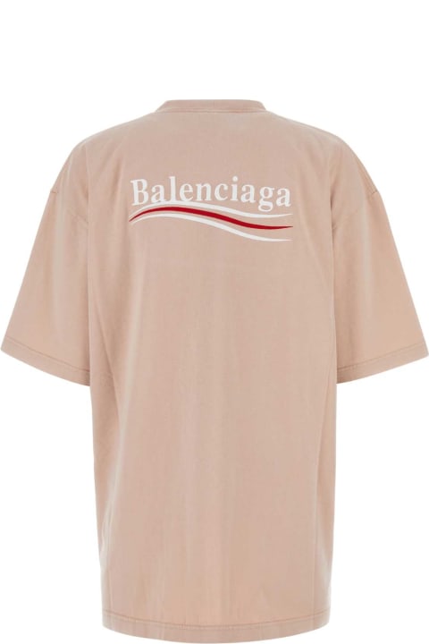 Clothing for Women Balenciaga Powder Pink Cotton Oversize T-shirt