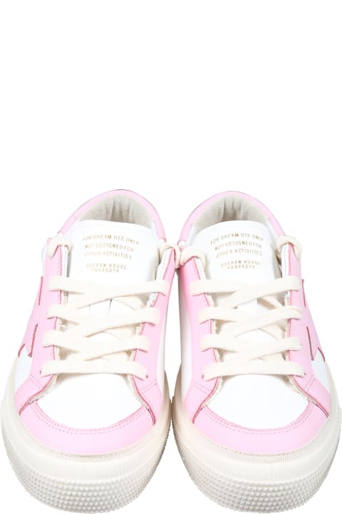 Golden Goose for Girls Golden Goose White May Sneakers For Girl With Star