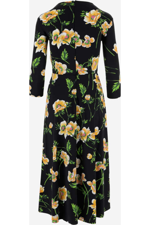 ウィメンズ新着アイテム Balenciaga Technical Jersey Dress With Floral Pattern
