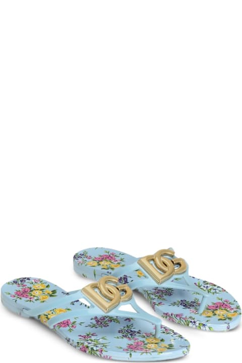 Dolce & Gabbana Dg Logo Thong Sandals