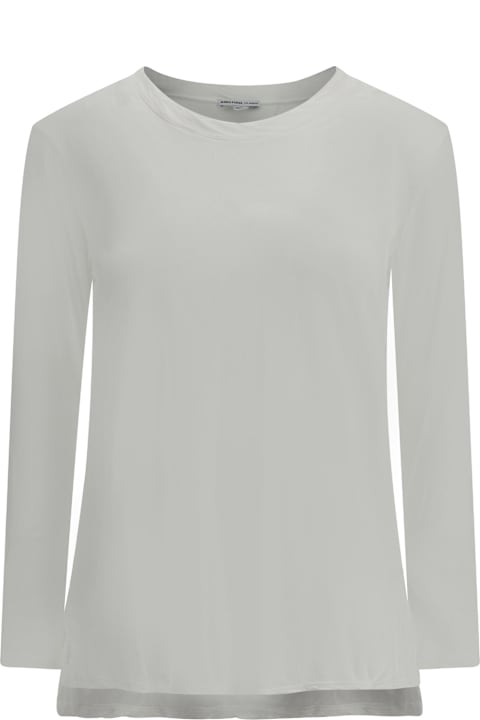 James Perse Clothing for Women James Perse Semi-transparent Long Sleeve Jersey