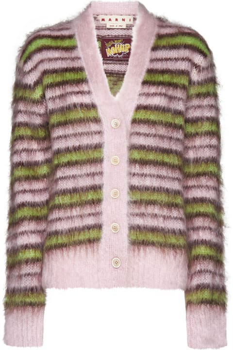 Sweaters for Women Marni Striped Mohair-blend Cardigan