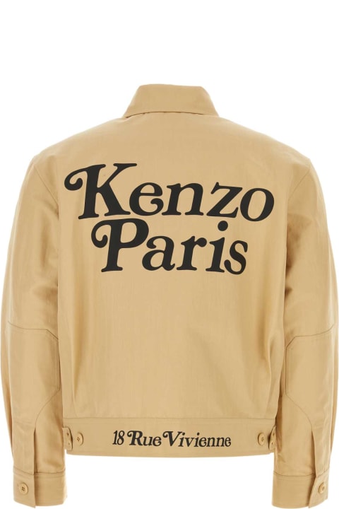 Kenzo Men Kenzo Beige Cotton Blend Jacket