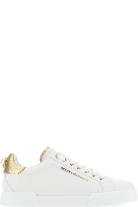 Fashion for Women Dolce & Gabbana White Nappa Leather Portofino Sneakers
