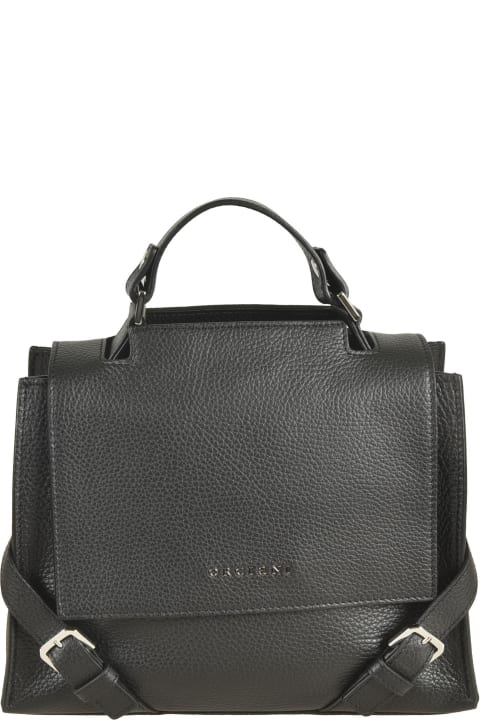 Orciani Totes for Women Orciani Logo Flap Tote Orciani