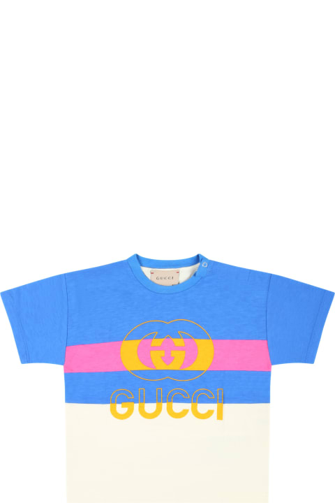 Gucci for Baby Boys Gucci Multicolor T-shirt For Babies With Gg