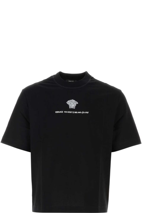 Versace Clothing Kaki for Men Versace IC0 Polo Shirt