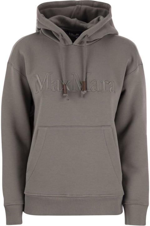 'S Max Mara Fleeces & Tracksuits for Women 'S Max Mara Logo Embroidered Drawstring Hoodie
