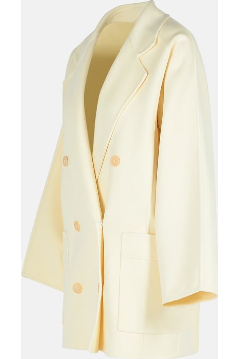 Sale for Women Max Mara 'teddy Crop' White Wool Blend Coat