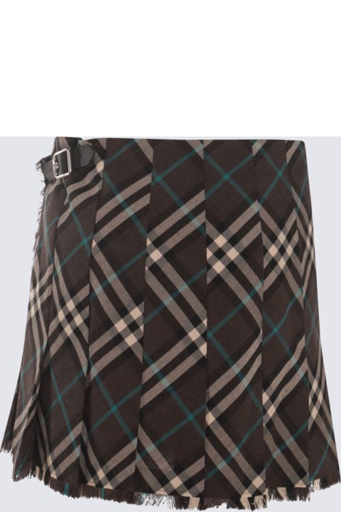 أدوات منزلية Burberry Multicolor Wool Skirt