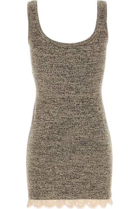 Dresses for Women Magda Butrym Melange Brown Knit Mini Dress