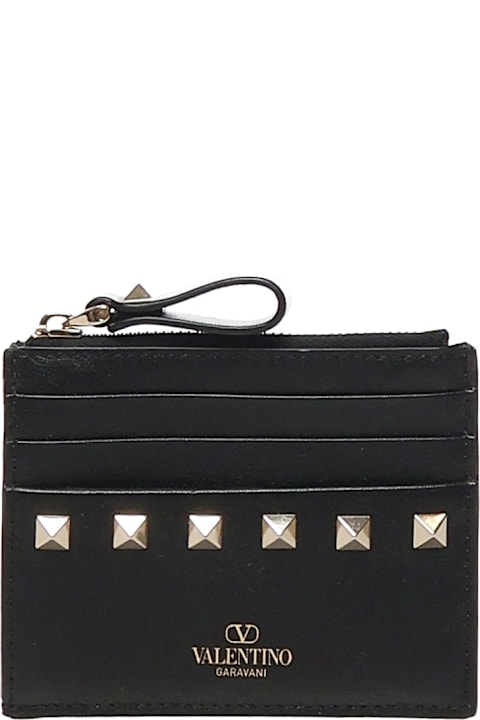 Valentino Garavani Accessories for Women Valentino Garavani Rockstud Zip Around Card Holder