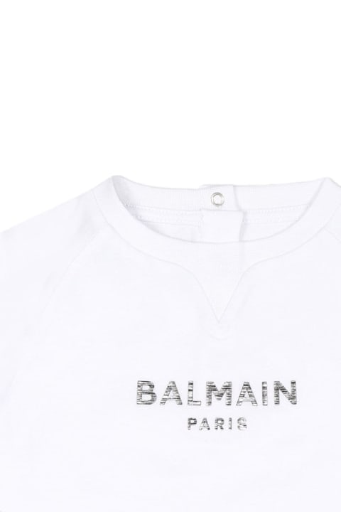 Topwear for Baby Girls Balmain T-shirt Con Stampa Logo