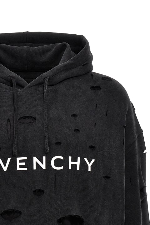 【送料&関税込】Givenchy Logo Hole Hoodie Givenchy Logo Hole Hoodie | italist