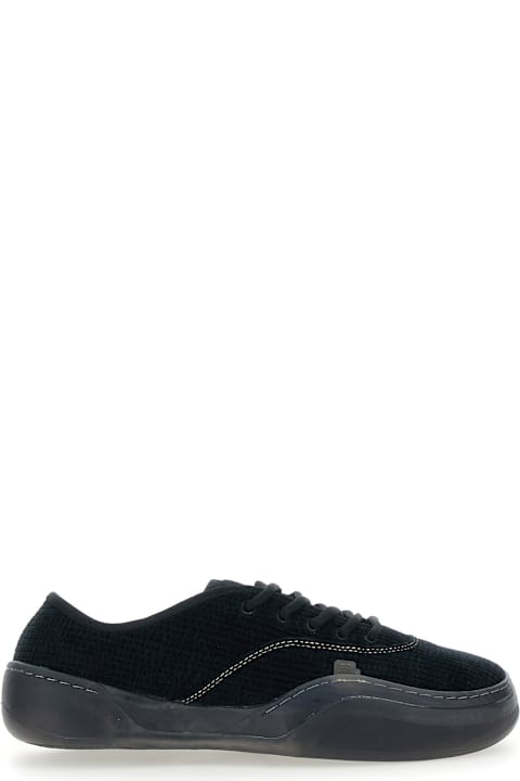 ERL for Kids ERL 'low Skate Mule' Black Low-top Sneaker With Side Logo In Cotton Man