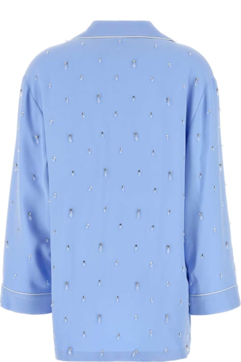 Gucci Topwear for Women Gucci Powder Blue Crepe Shirt