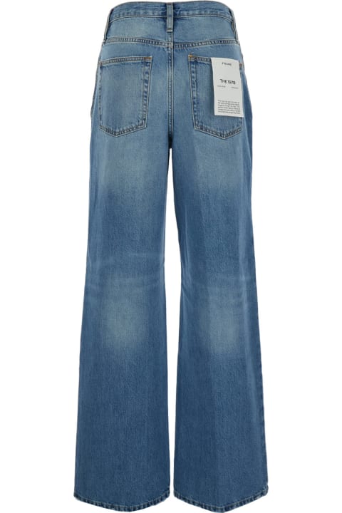 Frame for Women Frame Blue Denim 'the 1978' High Waist Jeans In Cotton Woman