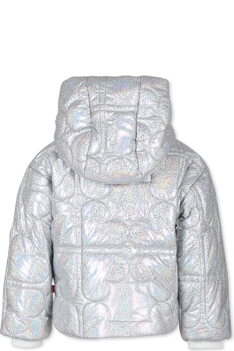 Homeware Billieblush Silver Down Jacket For Girl With Logo