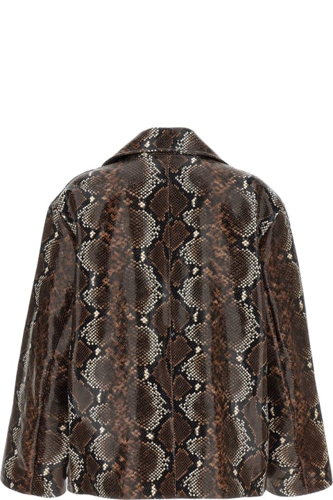 Coats & Jackets for Women Jil Sander Python Leather Blazer