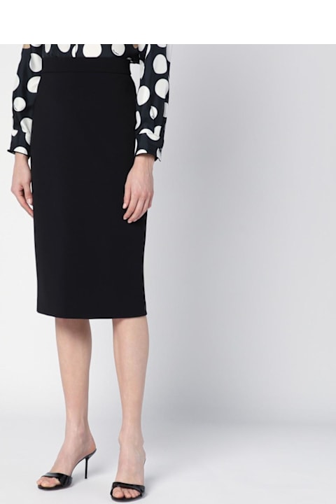 ウィメンズ スカート Max Mara Black Midi Pencil Skirt