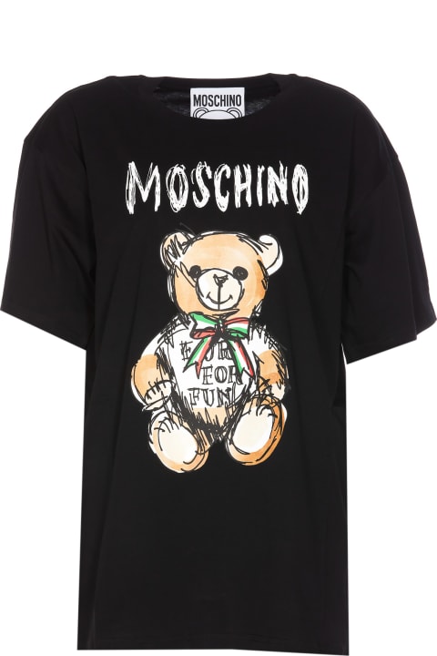 ウィメンズ新着アイテム Moschino Drawn Teddy Bear T-shirt